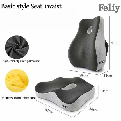 Memory Foam Office Chair Cushion (Set)