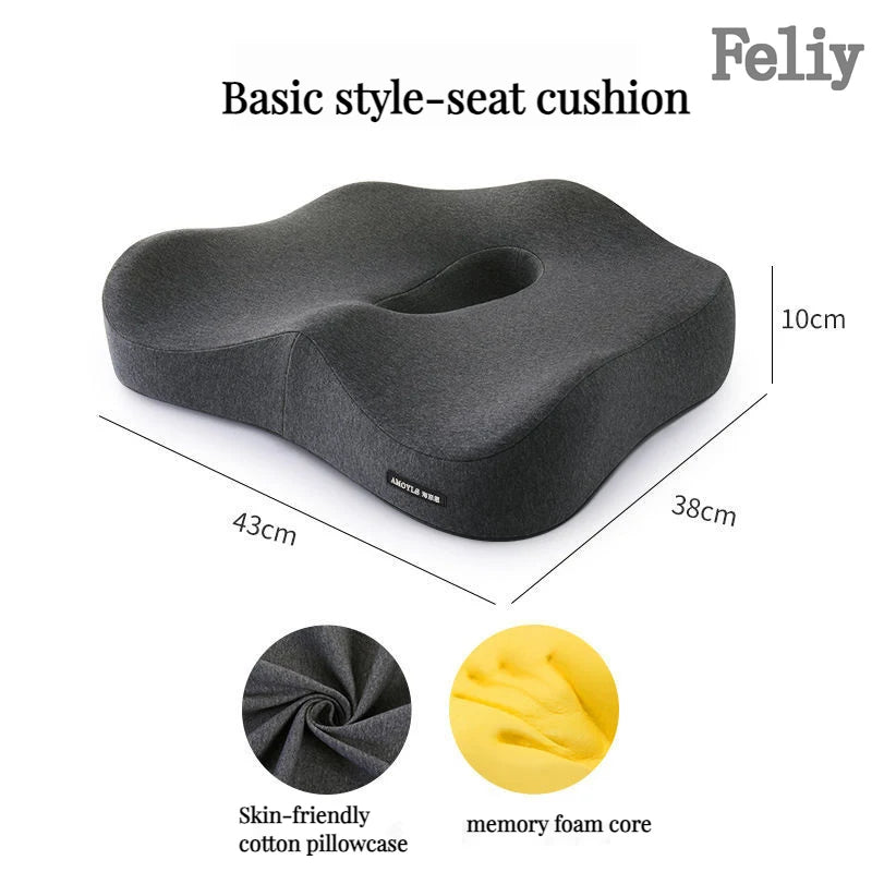 Memory Foam Office Chair Cushion (Set)